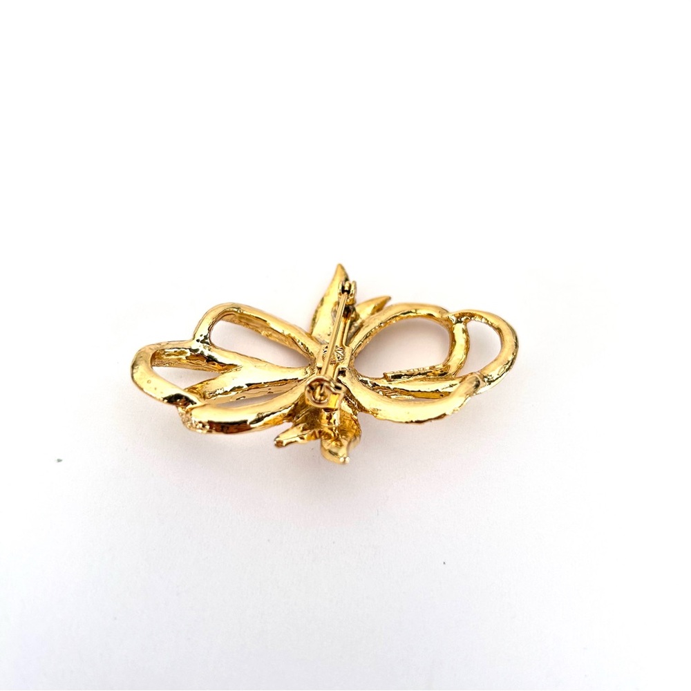 Gerry’s Signed Gold Tone Faux Pearl Vintage Brooch - Picture 5 of 8